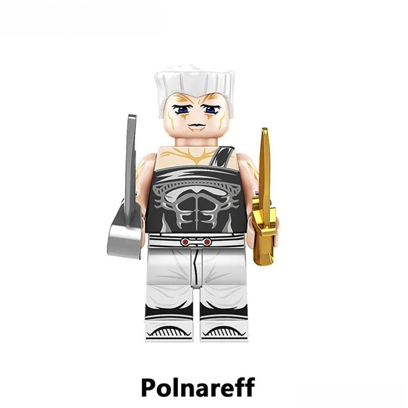Polnareff Jojo's Bizarre Adventure Anime Lego Minifigures custom toys - DelsBricks MinifiguresMinifiguresDelsBricks MinifiguresDelsbricks