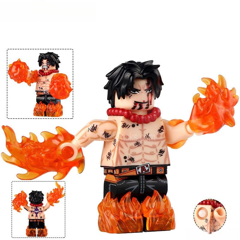 Portgas D Ace from ONE PIECE Anime Lego Minifigures custom toys 6 - DelsBricks MinifiguresMinifiguresDelsBricks MinifiguresDelsbricks