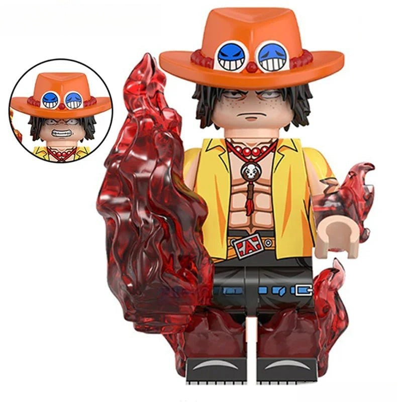 Portgas D Ace from ONE PIECE Anime Lego Minifigures custom toys 6 - DelsBricks MinifiguresMinifiguresDelsBricks MinifiguresDelsbricks