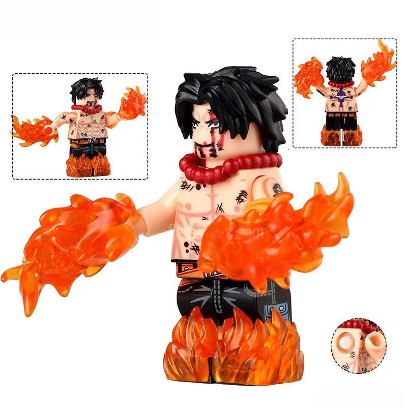 Portgas D Ace from ONE PIECE Anime Lego Minifigures custom toys 6 - DelsBricks MinifiguresMinifiguresDelsBricks MinifiguresDelsbricks