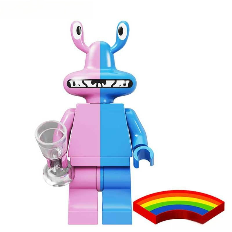 Rainbow Friends Pink / Blue Character Lego Minifigures Custom Toys - DelsBricks MinifiguresMinifiguresDelsBricks MinifiguresDelsbricks