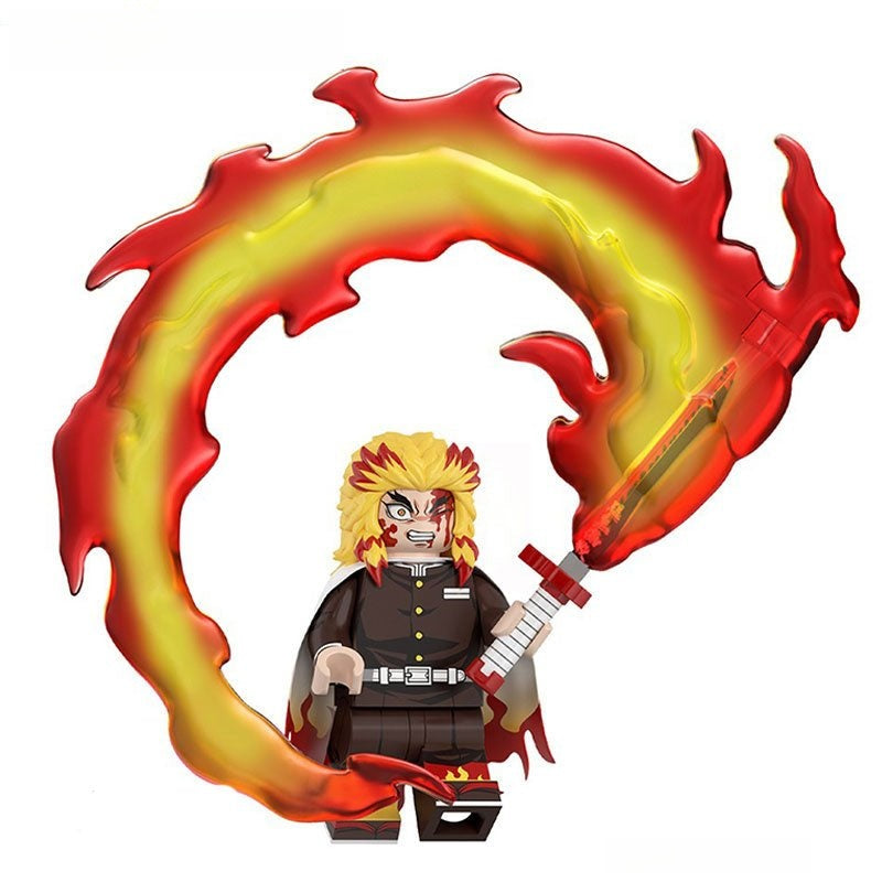 Rengoku Kyoujurou Demon Slayer Anime Lego Minifigures Custom Toys 2 - DelsBricks MinifiguresMinifiguresDelsBricks MinifiguresDelsbricks