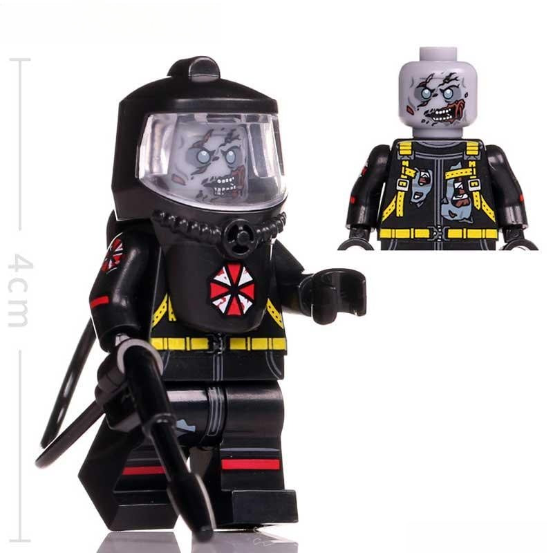 Resident Evil Hazmat Zombie Lego Minifigures Custom Toys - DelsBricks MinifiguresLego Horror MinifiguresDelsBricks MinifiguresDelsbricks.com