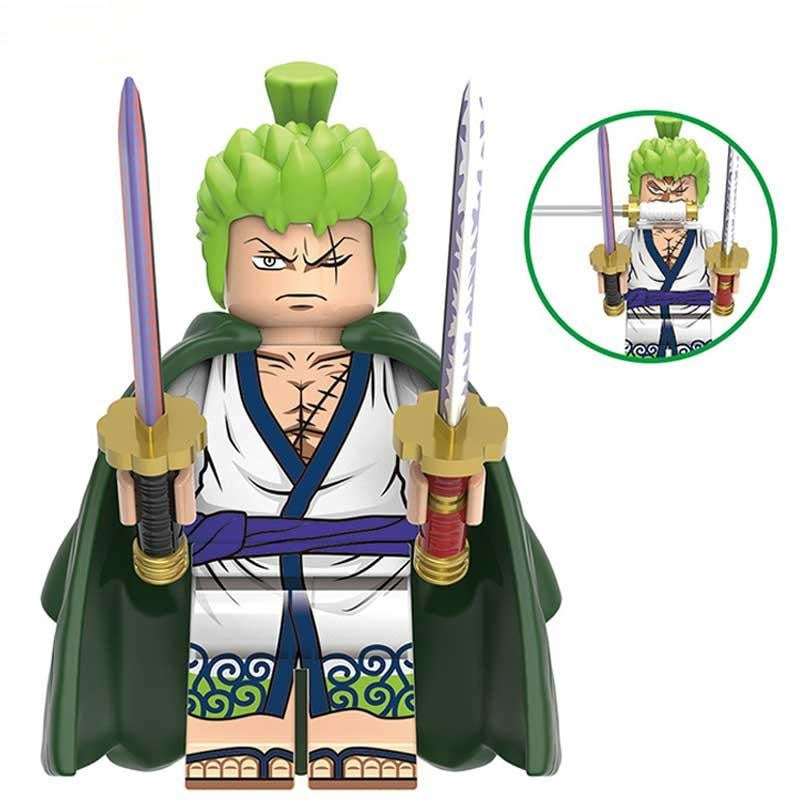Roronoa Zoro ONE PIECE Anime Lego Minifigures custom toys new - DelsBricks MinifiguresMinifiguresDelsBricks MinifiguresDelsbricks
