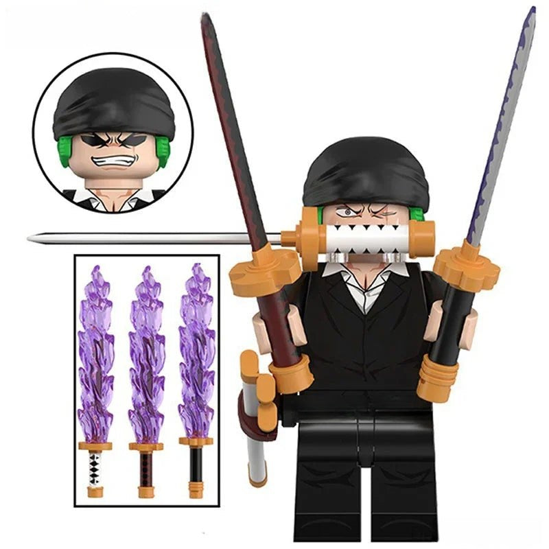 Roronoa Zoro Suit Outfit ONE PIECE Anime Lego Minifigures custom toys - DelsBricks MinifiguresMinifiguresDelsBricks MinifiguresDelsbricks