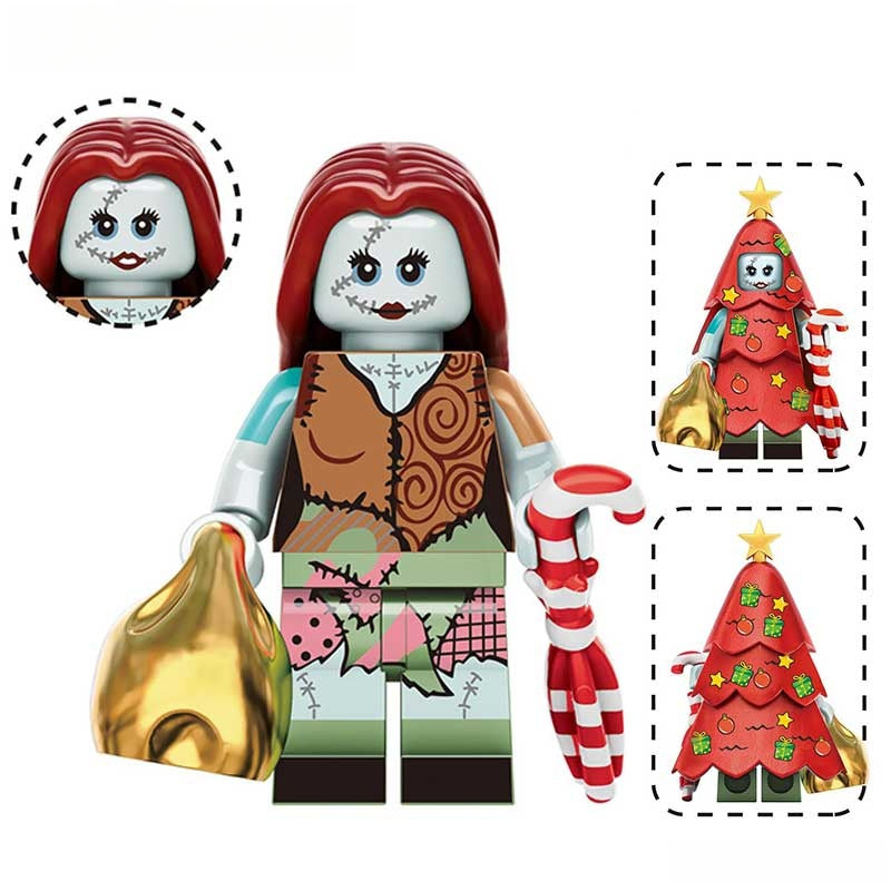 Sally Nightmare Before Christmas Lego Minifigures Custom Toys 2 - DelsBricks MinifiguresLego Horror MinifiguresDelsBricks MinifiguresDelsbricks.com