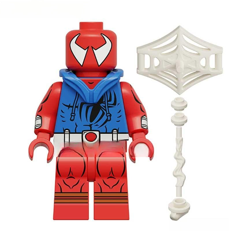 Scarlet Spider from Spider - Man Spider - verse Lego Marvel Minifigures Custom Toys - DelsBricks MinifiguresSpiderman Lego MinifiguresDelsBricks MinifiguresDelsbricks.com