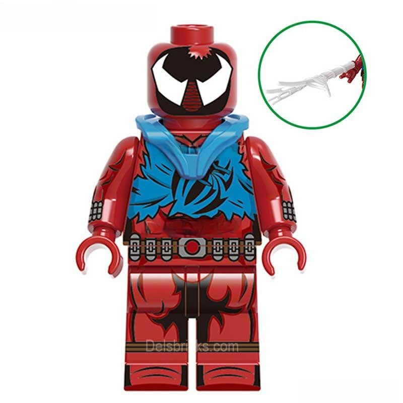 Scarlet Spider - Man Spider - verse Lego Marvel Minifigures Custom Toys NEW - DelsBricks MinifiguresSpiderman Lego MinifiguresDelsBricks MinifiguresDelsbricks.com