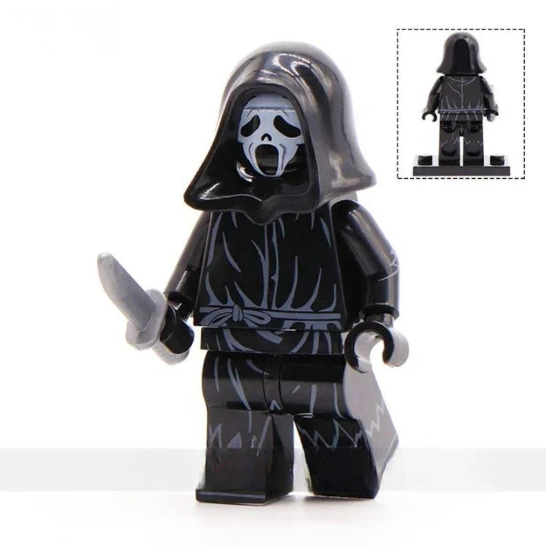 Scream Ghostface Lego Minifigures Custom Horror Toys 1 - DelsBricks MinifiguresLego Horror MinifiguresDelsBricks MinifiguresDelsbricks.com
