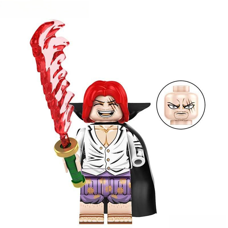 Shanks NEW ONE PIECE Anime Lego Minifigures custom toys set6 - DelsBricks MinifiguresMinifiguresDelsBricks MinifiguresDelsbricks