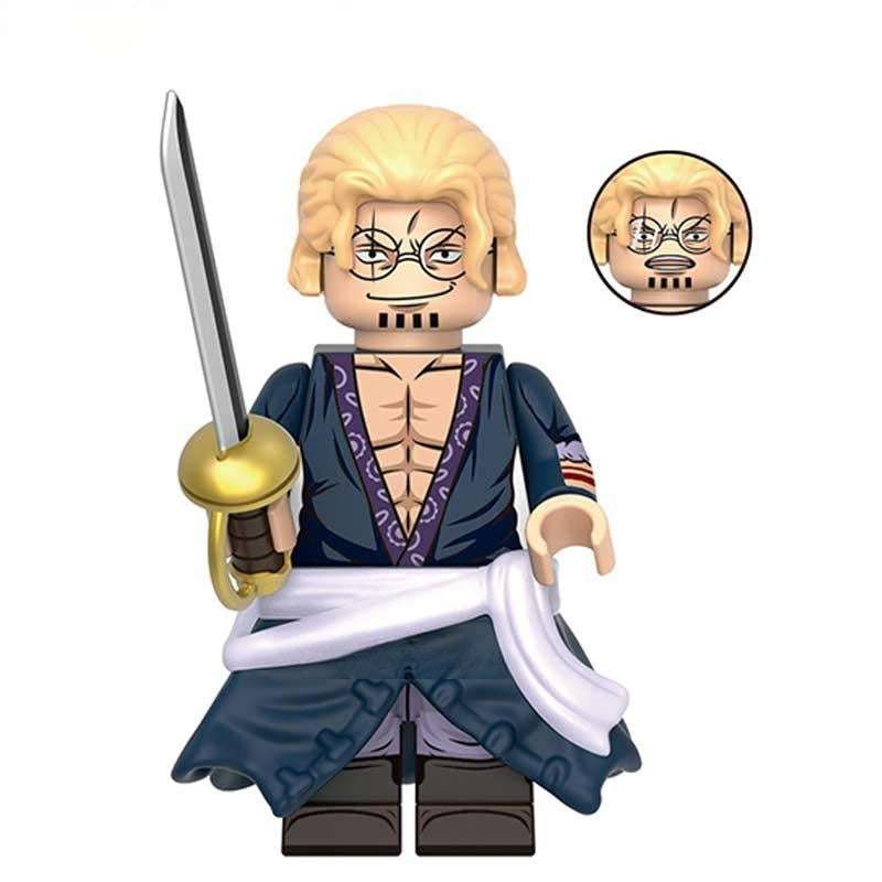 Silvers Rayleigh from One Piece Lego Anime Minifigures Custom Toys set s7 - DelsBricks MinifiguresMinifiguresDelsBricks MinifiguresDelsbricks