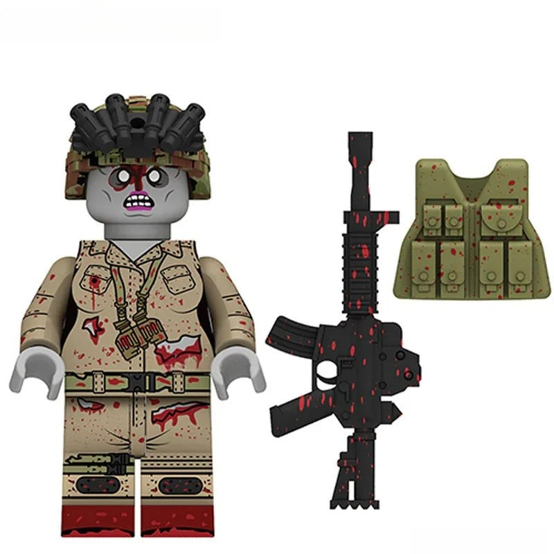 Soldier Zombie Lego Minifigures Custom Toys - DelsBricks MinifiguresLego Horror MinifiguresDelsBricks MinifiguresDelsbricks.com