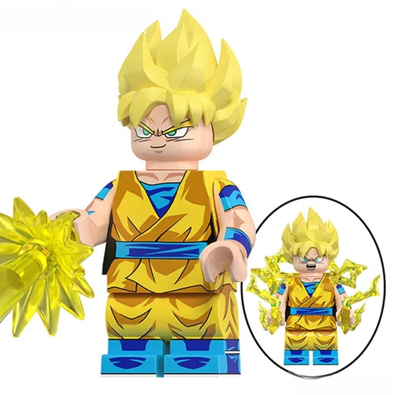 Son Goku Dragon Ball Z Super Lego Minifigures Best Custom Anime Toys Yellow - DelsBricks MinifiguresMinifiguresDelsBricks MinifiguresDelsbricks