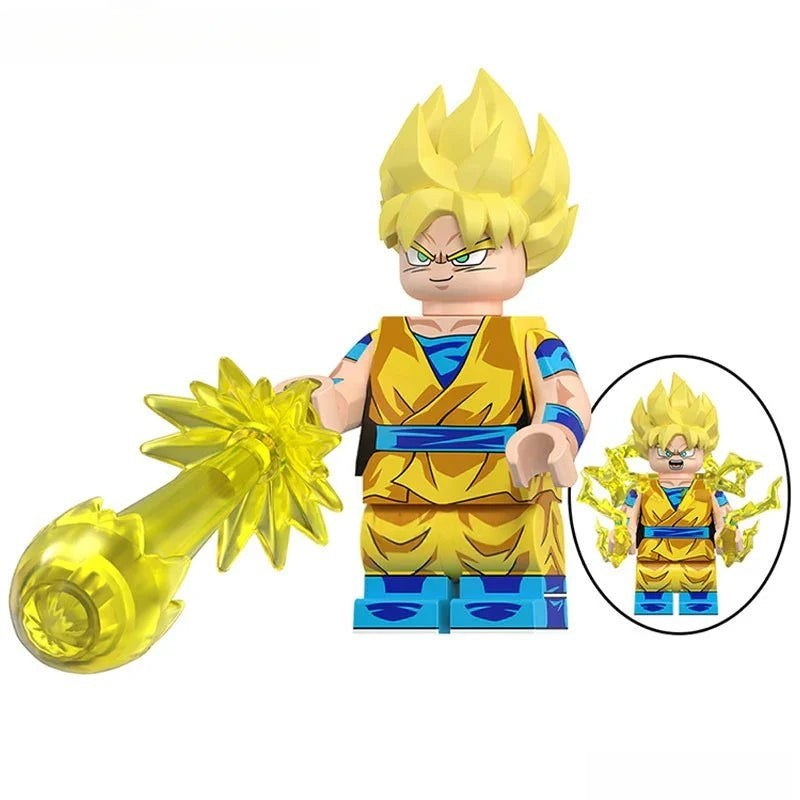 Son Goku Dragon Ball Z Super Lego Minifigures Best Custom Anime Toys Yellow - DelsBricks MinifiguresMinifiguresDelsBricks MinifiguresDelsbricks