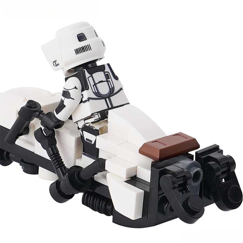Speeder Bike & Biker Scout Lego Minifigures Custom Toys - DelsBricks MinifiguresMinifiguresDelsBricks MinifiguresDelsbricks