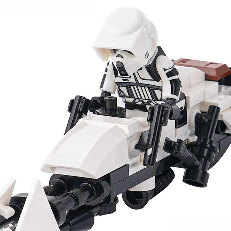 Speeder Bike & Biker Scout Lego Minifigures Custom Toys - DelsBricks MinifiguresMinifiguresDelsBricks MinifiguresDelsbricks