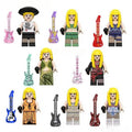 Taylor Swift Set of 8 Lego Minifigures Custom Music Toys Eras Tour Set 3 - DelsBricks MinifiguresMinifiguresDelsBricks MinifiguresDelsbricks