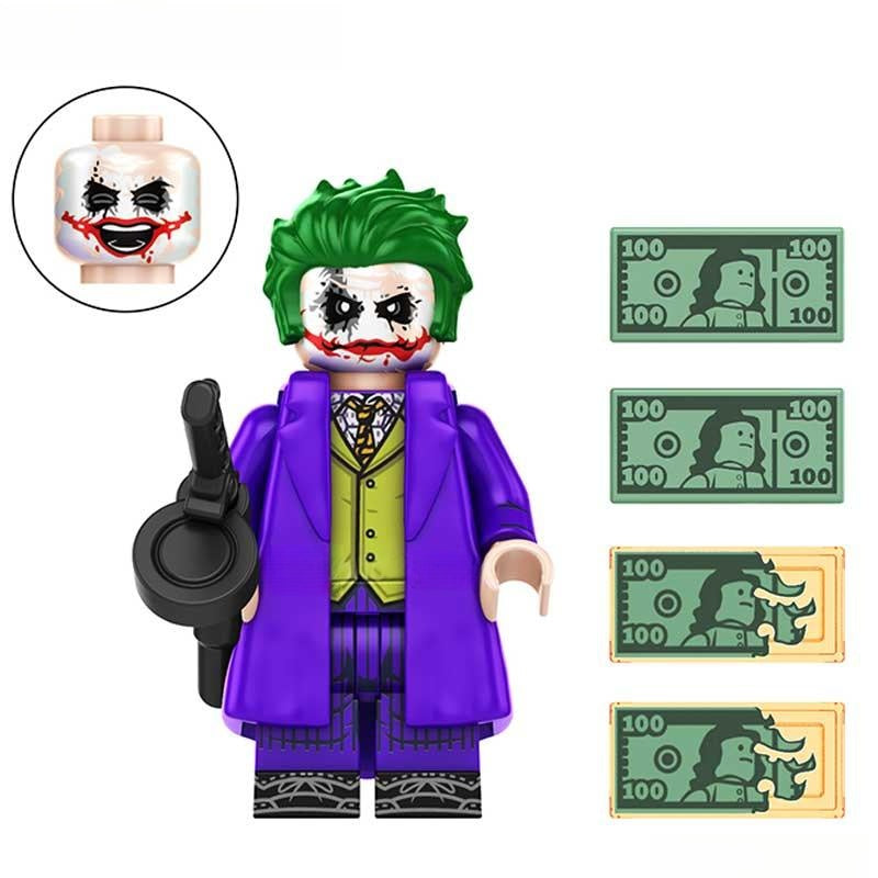 The Joker The Dark Knight New Lego Minifigures Custom Toys - DelsBricks MinifiguresMinifiguresDelsBricks MinifiguresDelsbricks