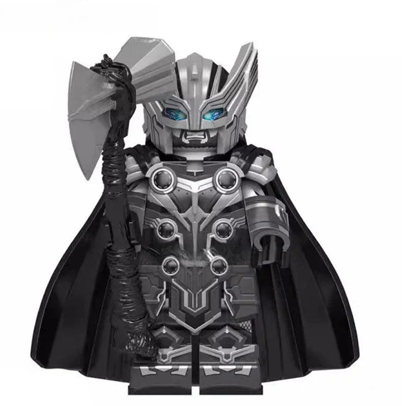 Thor Avengers Black & white Lego Marvel Minifigures Custom Toys - DelsBricks MinifiguresMinifiguresDelsBricks MinifiguresDelsbricks