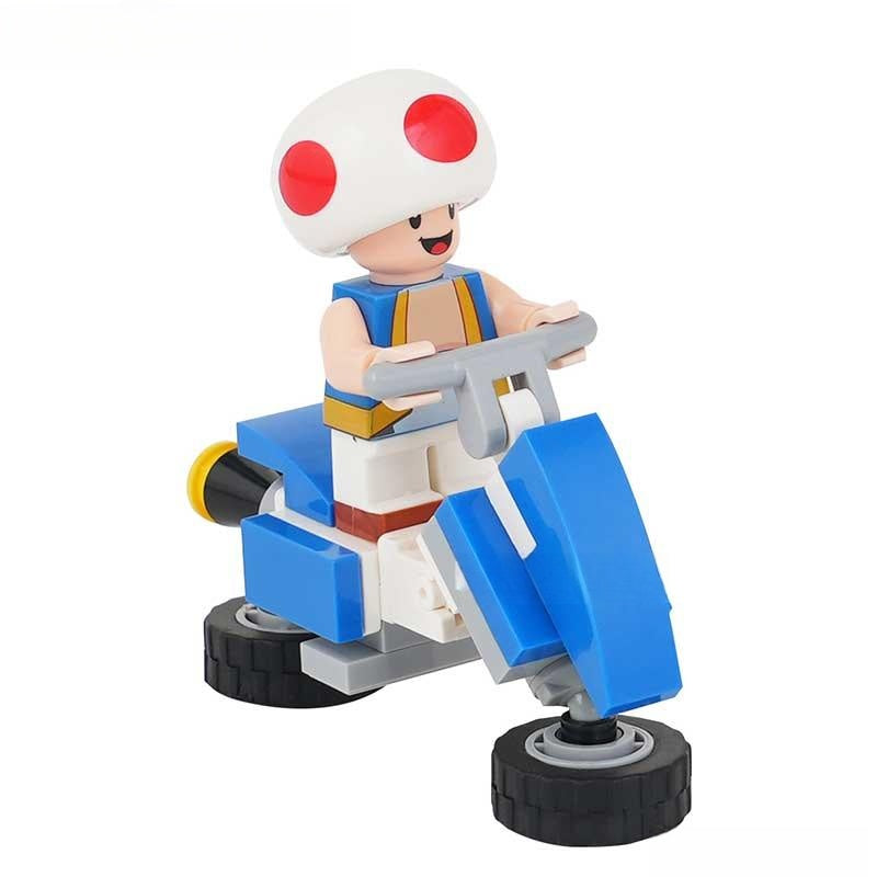 Toad Kart Super Mario Lego Minifigures From Mario Brothers Movie - DelsBricks MinifiguresMinifiguresDelsBricks MinifiguresDelsbricks
