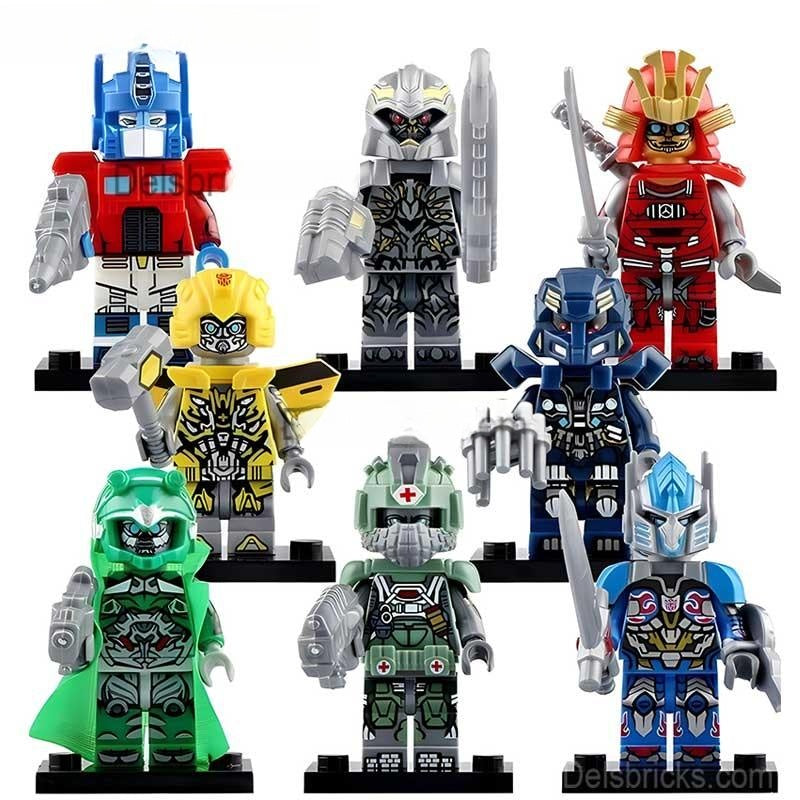 Transformers Set of 8 Lego Minifigures custom toys - DelsBricks MinifiguresMinifiguresDelsBricks MinifiguresDelsbricks