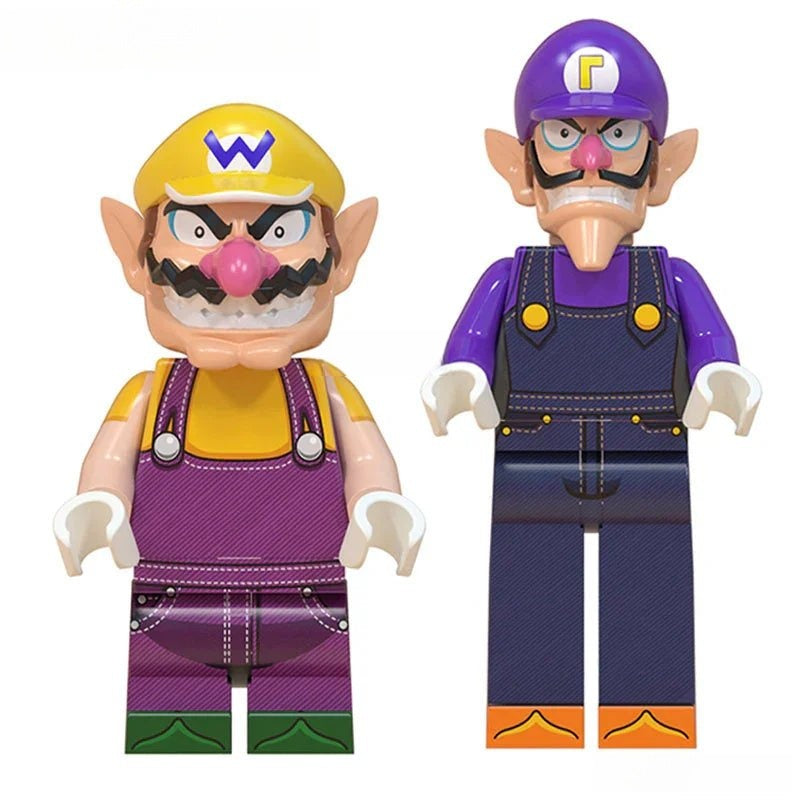 Wario & Waluigi Super Mario Brothers Lego Minifigures set - DelsBricks MinifiguresMinifiguresDelsBricks MinifiguresDelsbricks