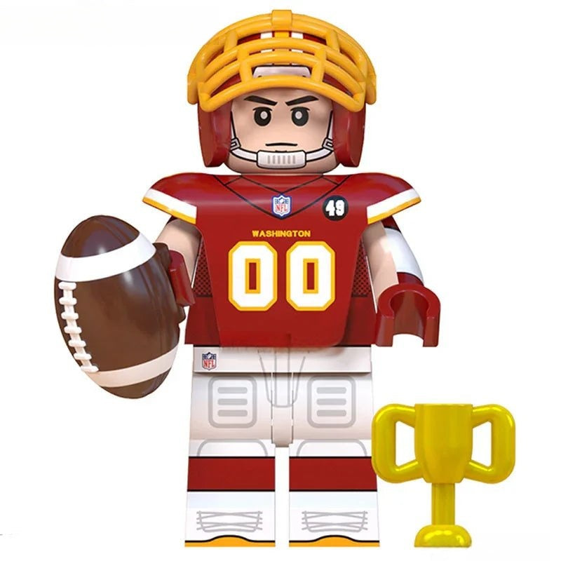 Washington Commanders NFL Football Teams Lego Minifigures Custom Toys - DelsBricks MinifiguresMinifiguresDelsBricks MinifiguresDelsbricks