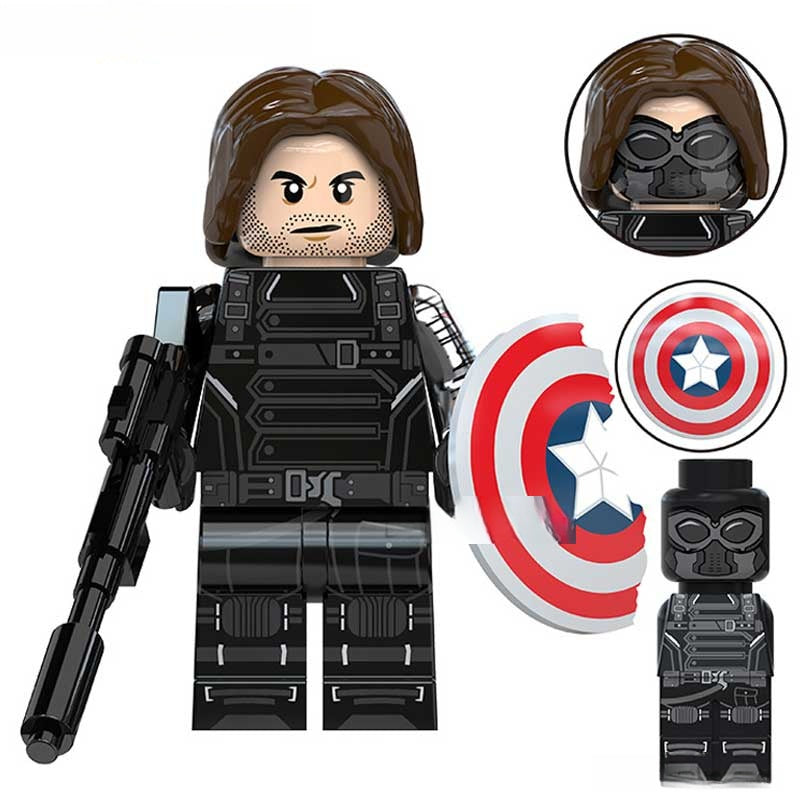 Winter Soldier Bucky Barnes Avengers Lego Minifigures Custom Toys 3 - DelsBricks MinifiguresMinifiguresDelsBricks MinifiguresDelsbricks