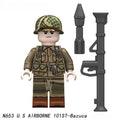 World War 2 American Airborne Infantry Soldier Custom Lego Minifigures Toys 2 - DelsBricks MinifiguresLego MinifiguresDelsBricks MinifiguresDelsbricks.com