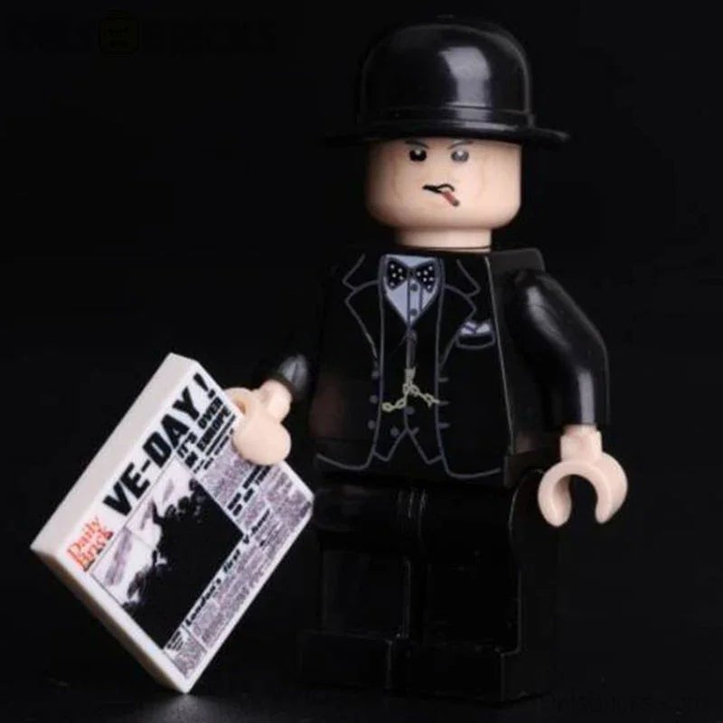 World War 2 British Prime Minister Winston Churchill Best Lego Minifigures Custom Toys - DelsBricks MinifiguresLego MinifiguresDelsBricks MinifiguresDelsbricks.com