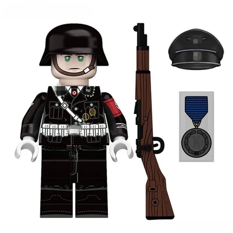 World War 2 German Nazi Soldier Lego Minifigures Custom Toys - DelsBricks MinifiguresLego MinifiguresDelsBricks MinifiguresDelsbricks.com