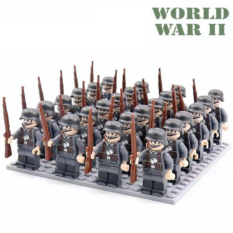 World War 2 German Soldiers set of 24 Lego Minifigures Custom Toys D154 - DelsBricks MinifiguresLego MinifiguresDelsBricks MinifiguresDelsbricks.com