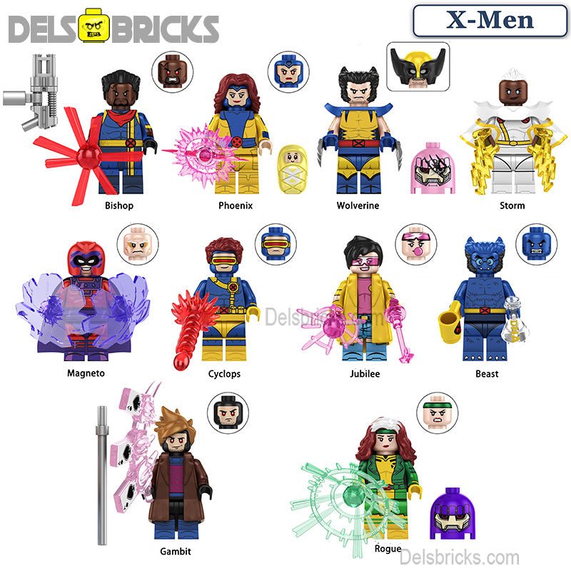 X - Men '97 Set of 10 Lego Minifigures custom toys S2 - DelsBricks MinifiguresMinifiguresDelsBricks MinifiguresDelsbricks