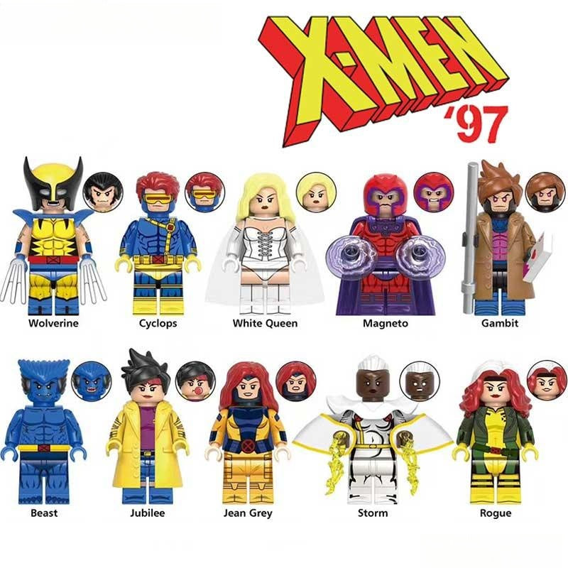 X - Men '97 Set of 10 Lego Minifigures custom toys - DelsBricks MinifiguresMinifiguresDelsBricks MinifiguresDelsbricks