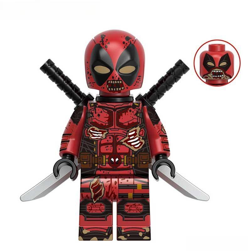 Zombie Deadpool marvel Lego Minifigures Custom Toys - DelsBricks MinifiguresMinifiguresDelsBricks MinifiguresDelsbricks