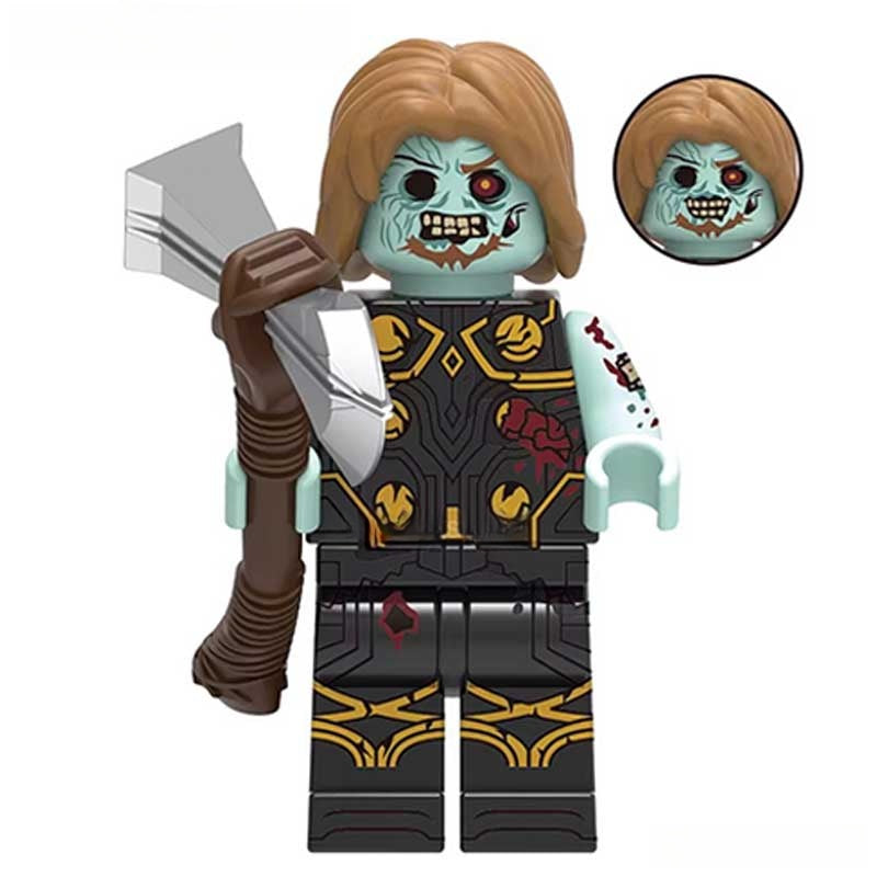 Zombie Thor from Marvel Zombies Lego Marvel Minifigures Custom Toys 4 - DelsBricks MinifiguresMinifiguresDelsBricks MinifiguresDelsbricks